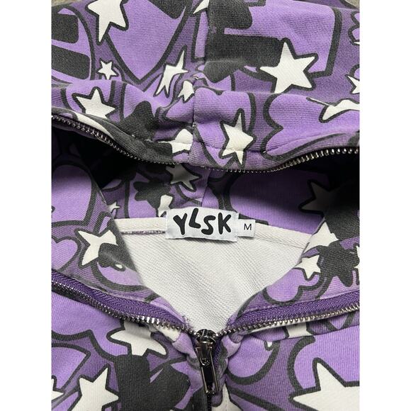 YLSK hoodie Full Zip. Size‎ Medium.(Purple) - Picture 6 of 7